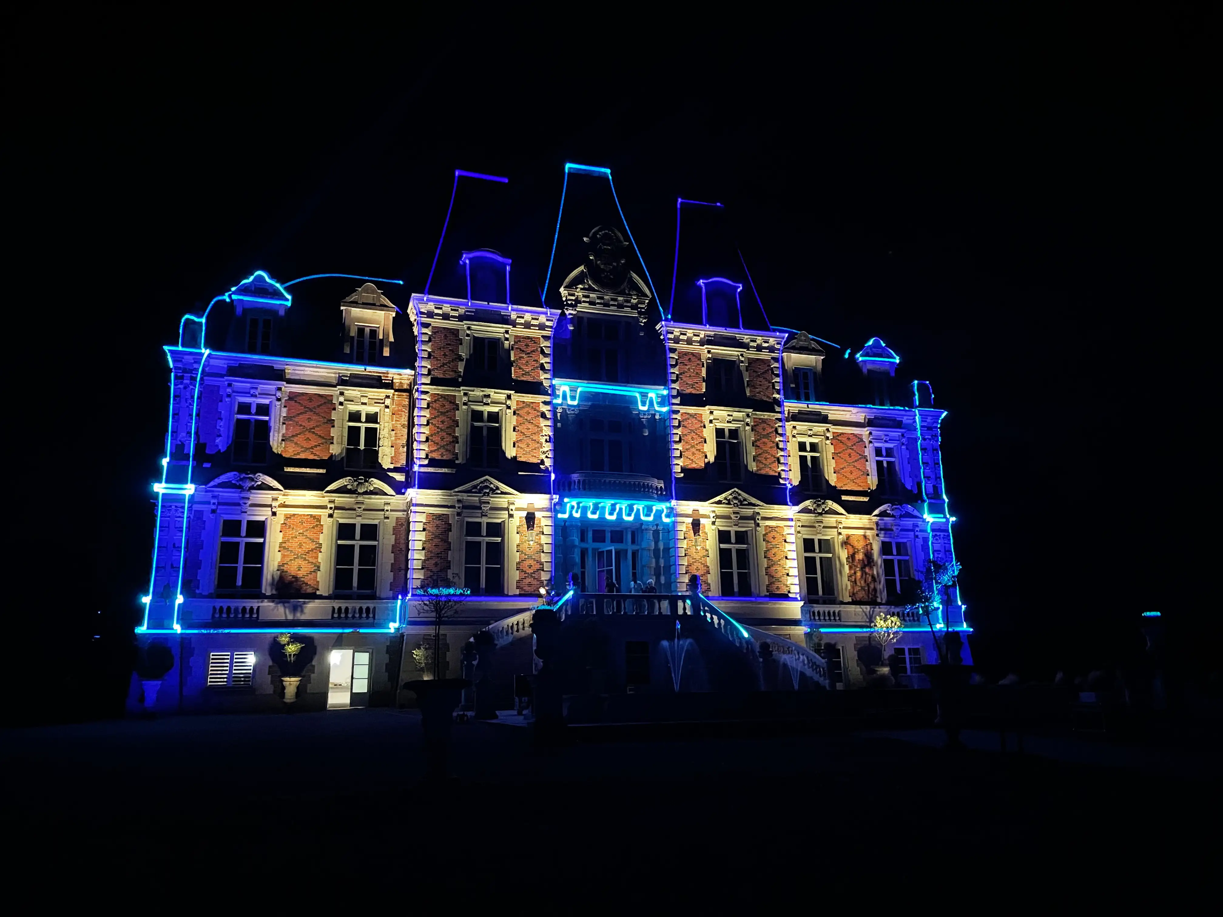 mapping sur le château de Saint-Lambert-la-Potherie, à l'occasion d'un événement professionnel